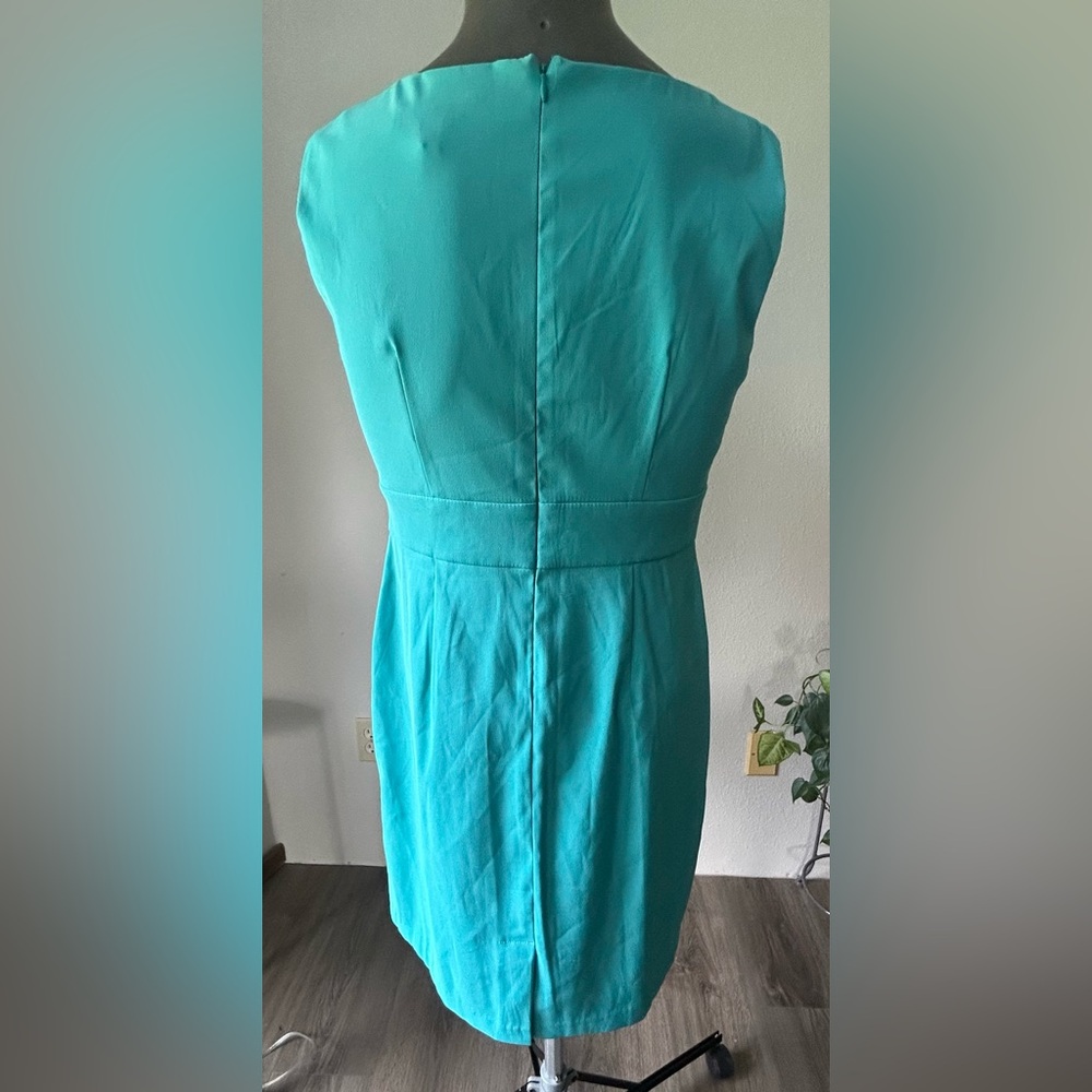 Turquoise Tiered Sheath Dress (Size 12) - Picture 13 of 13